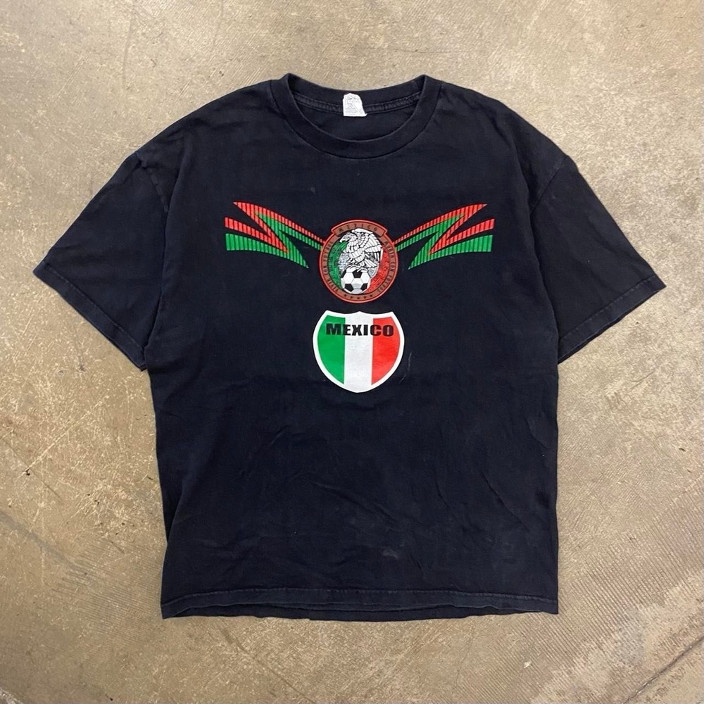 Vintage Mexico National Team Soccer Football Futbol World Cup 2000s T-Shirt XL